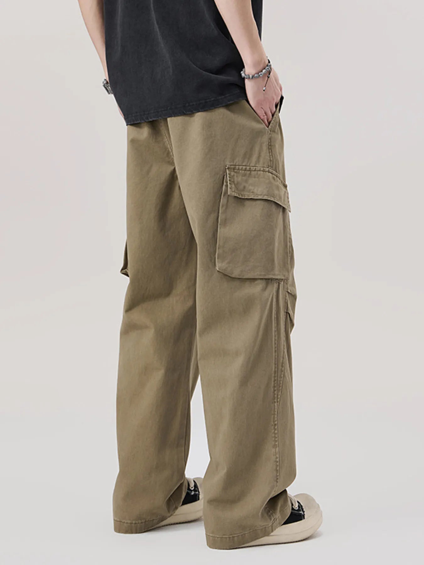 Men's Relaxed Fit Cargo Pants with Drawstring - MDX Global Store