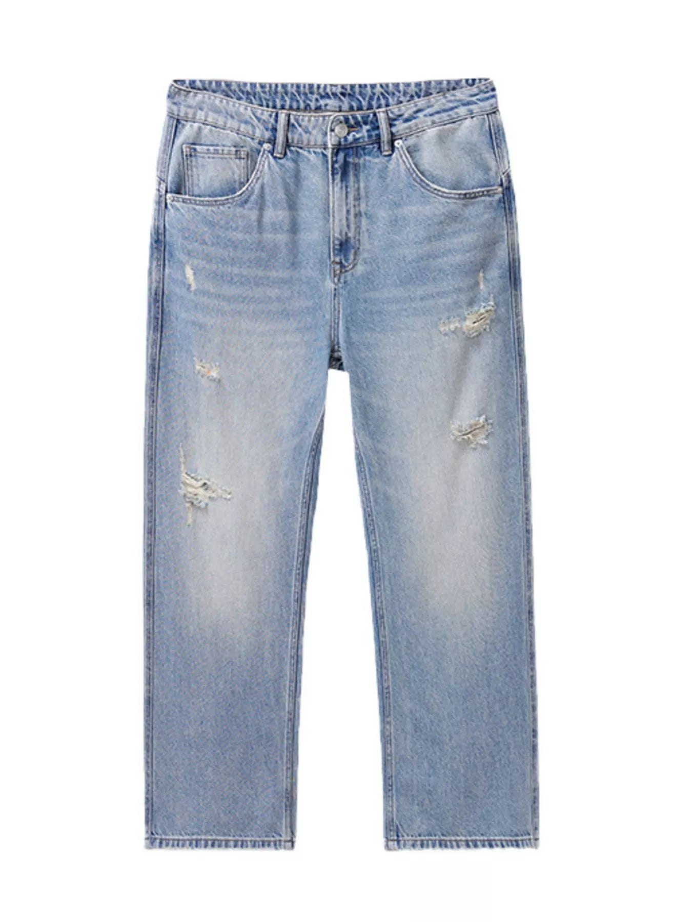 Men's Ripped Wide Leg Jeans - MDX Global Store