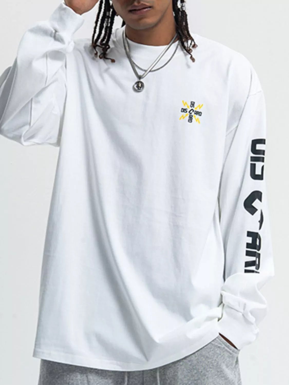 Men's Round Neck Long Sleeve T-Shirt - MDX Global Store