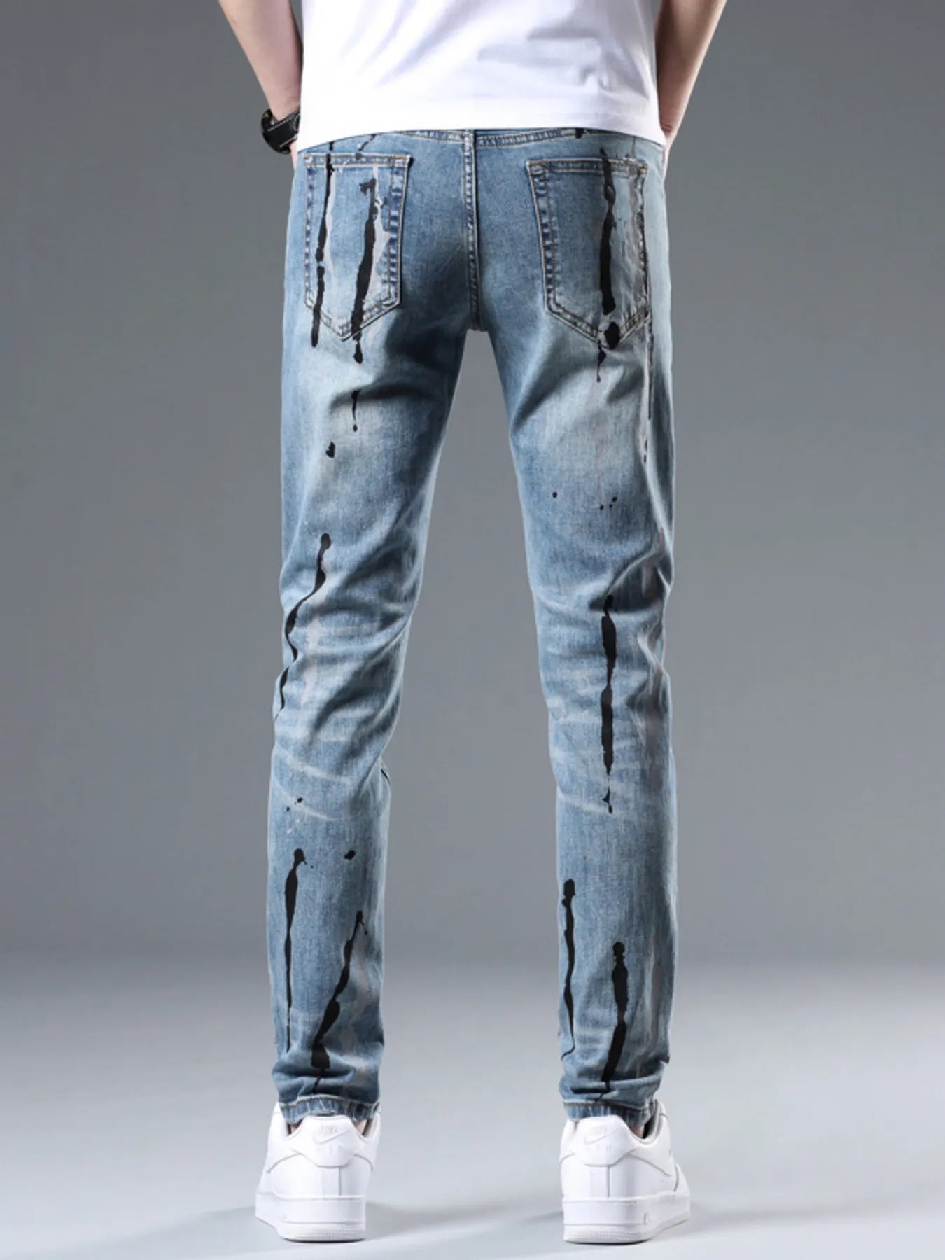 Men's Splatter - Paint Style Slim Fit Jeans - MDX Global Store