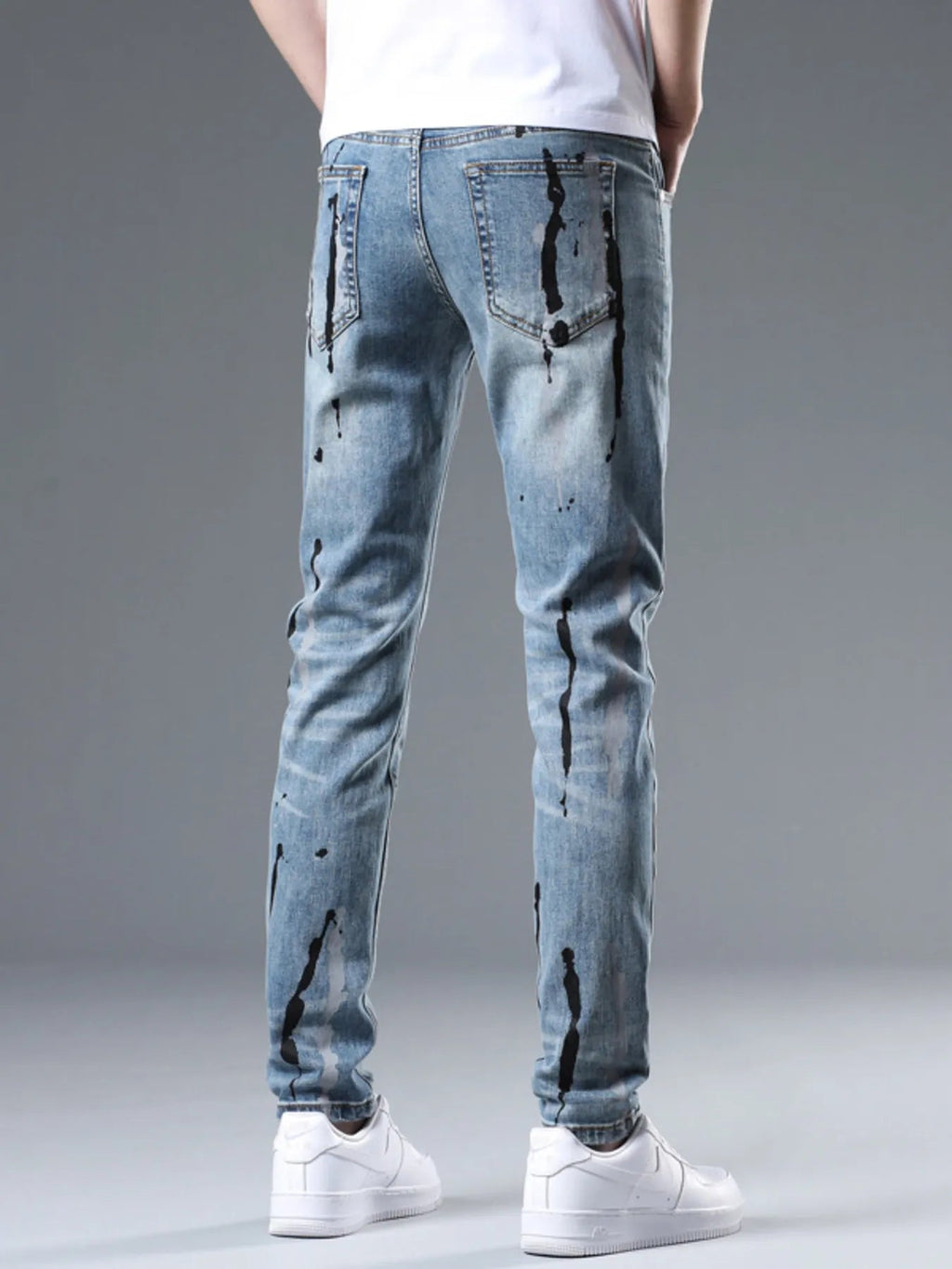 Men's Splatter - Paint Style Slim Fit Jeans - MDX Global Store