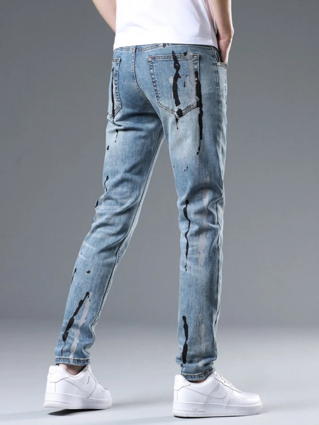 Men's Splatter - Paint Style Slim Fit Jeans - MDX Global Store