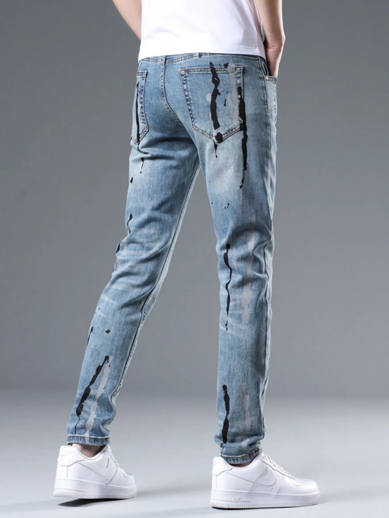 Men's Splatter - Paint Style Slim Fit Jeans - MDX Global Store