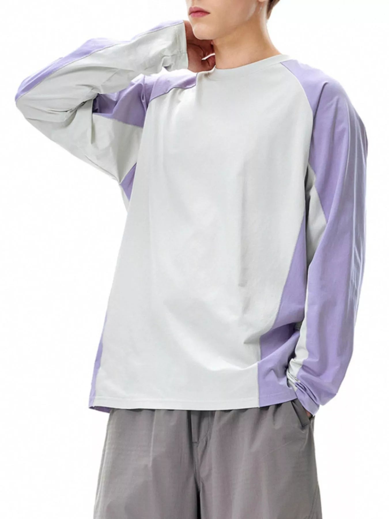 Men's Two - Tone Raglan Long Sleeve T-Shirt - MDX Global Store