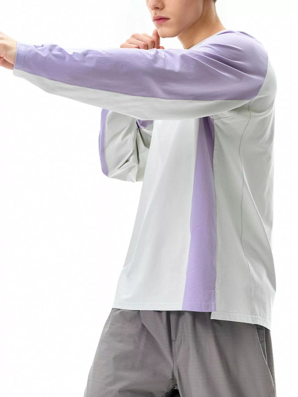 Men's Two - Tone Raglan Long Sleeve T-Shirt - MDX Global Store