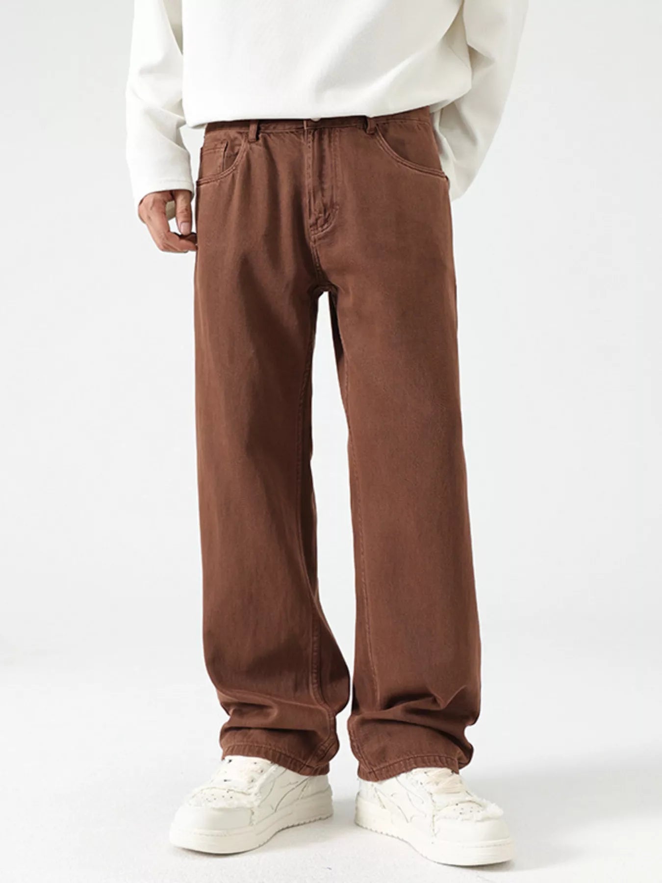 Men's Vintage Wash Wide Leg Jeans - MDX Global Store