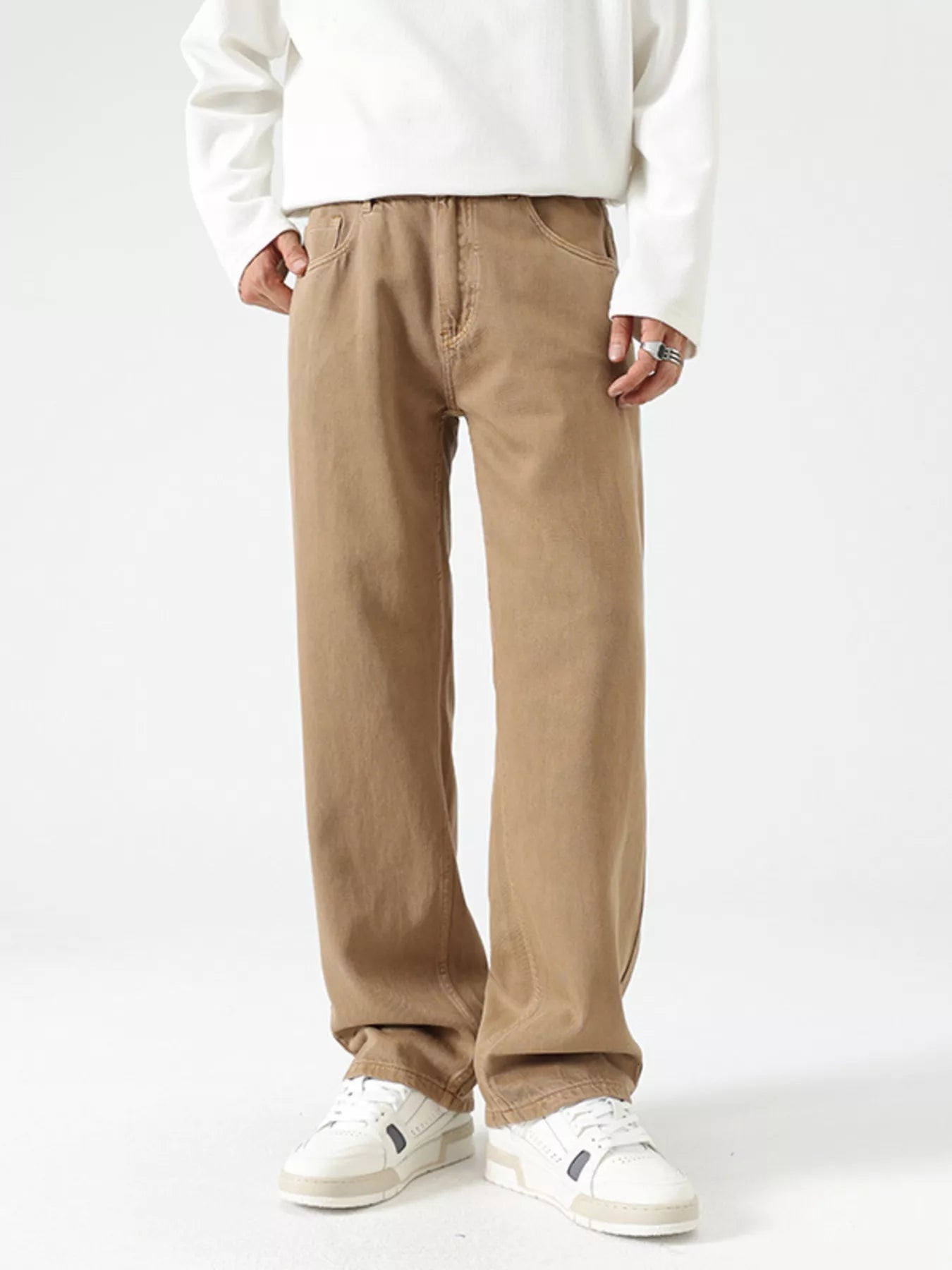 Men's Vintage Wash Wide Leg Jeans - MDX Global Store