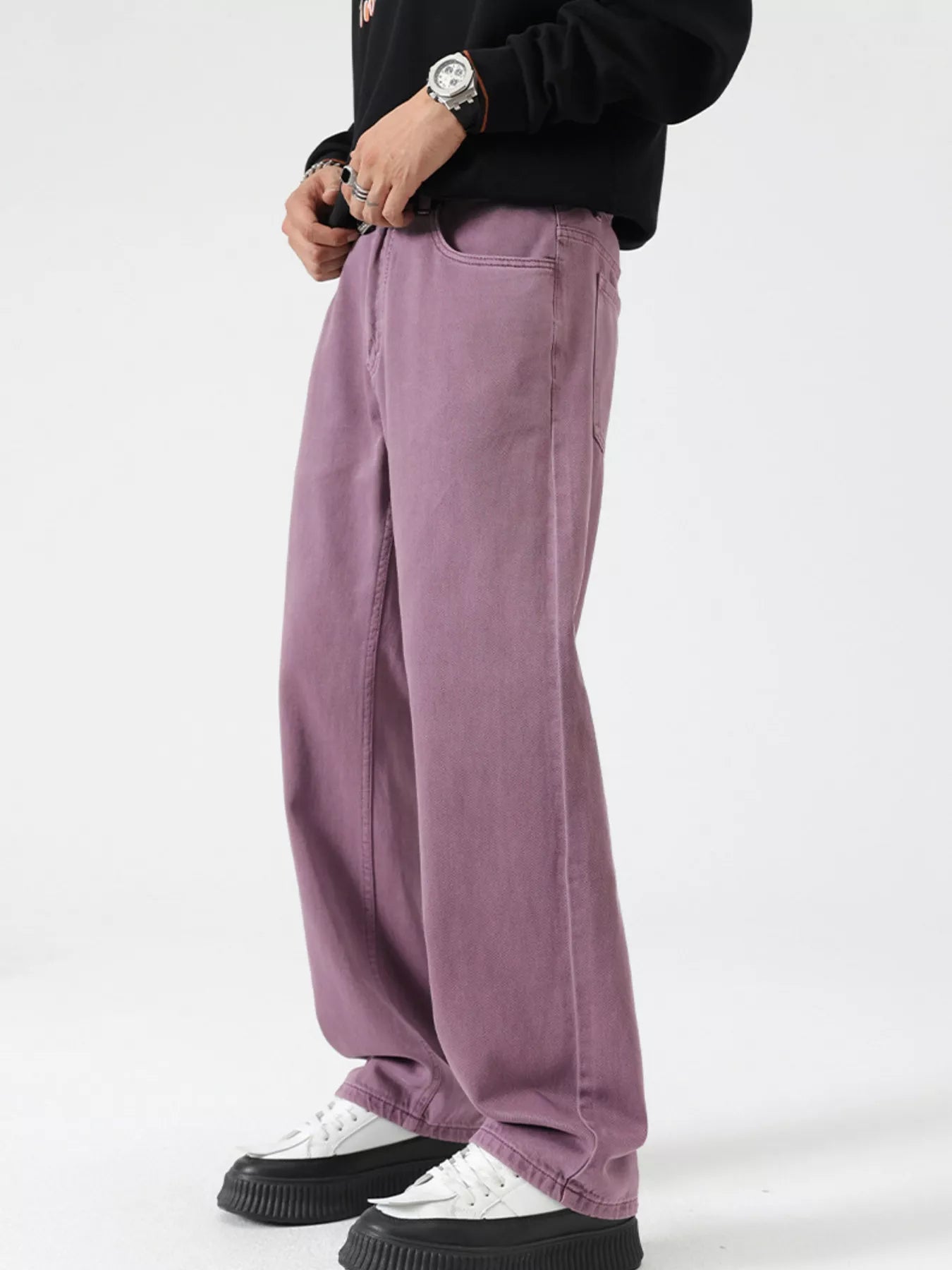 Men's Vintage Wash Wide Leg Jeans - MDX Global Store