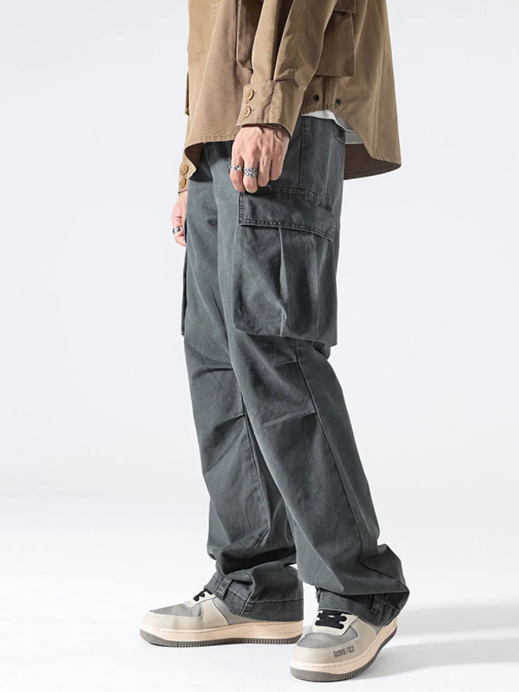 Men's Vintage Washed Cargo Pants - MDX Global Store