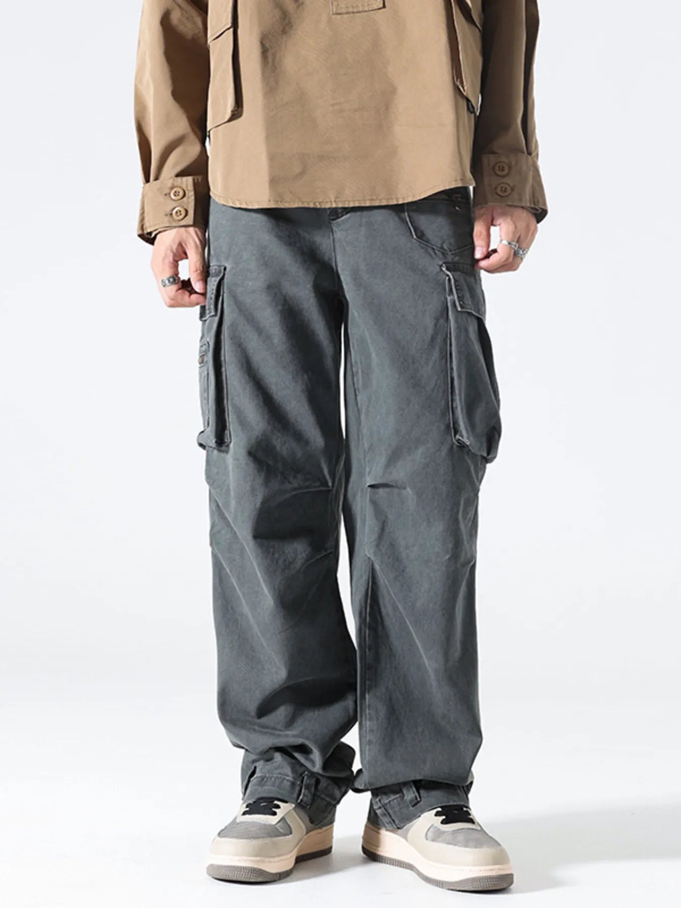 Men's Vintage Washed Cargo Pants - MDX Global Store