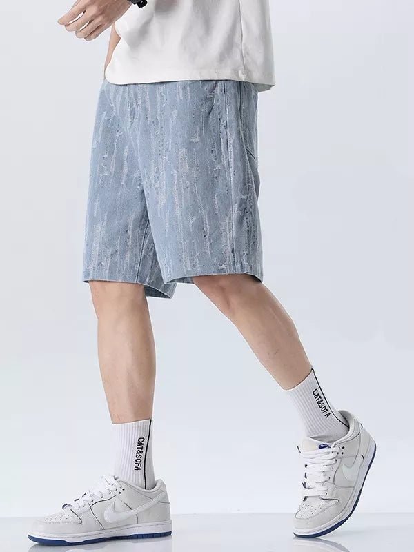 Men's Wash Loose Fit Denim Shorts - MDX Global Store