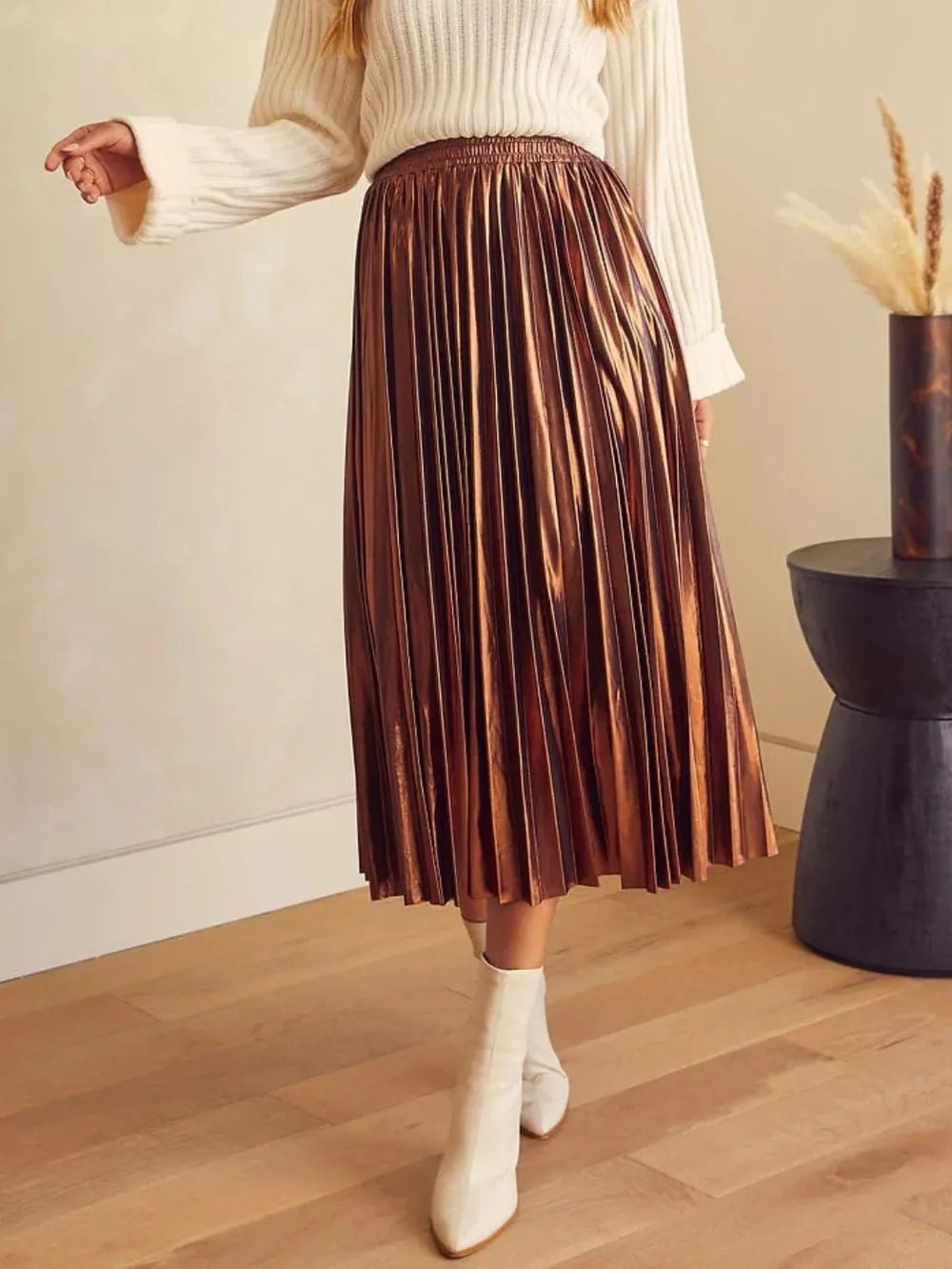 Pleated Midi Skirt - MDX Global Store