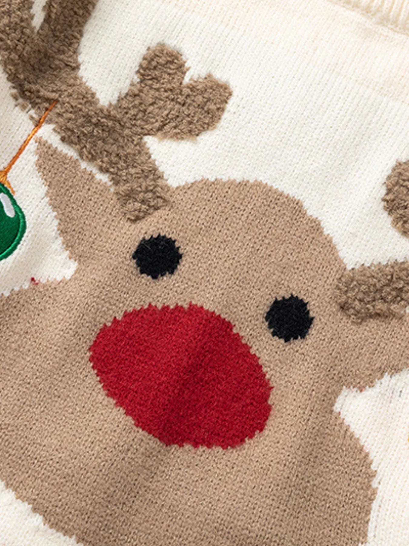 Plus Size Christmas Reindeer Long Sleeve Sweater - MDX Global Store