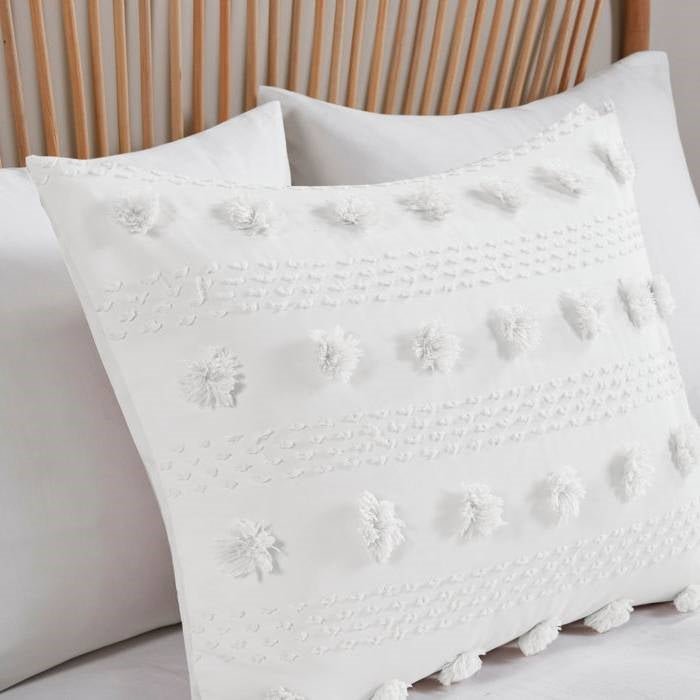 Twin/Twin XL 2 - Piece Ivory Pompom Microfiber Comforter Set - MDX Global Store
